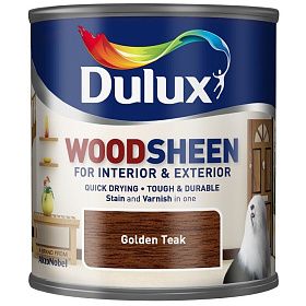 Лак-морилка на водной основе Dulux Woodsheen полуматовый Golden Teak (0,75л)